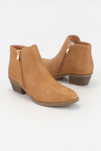 Anna Booties in Camel