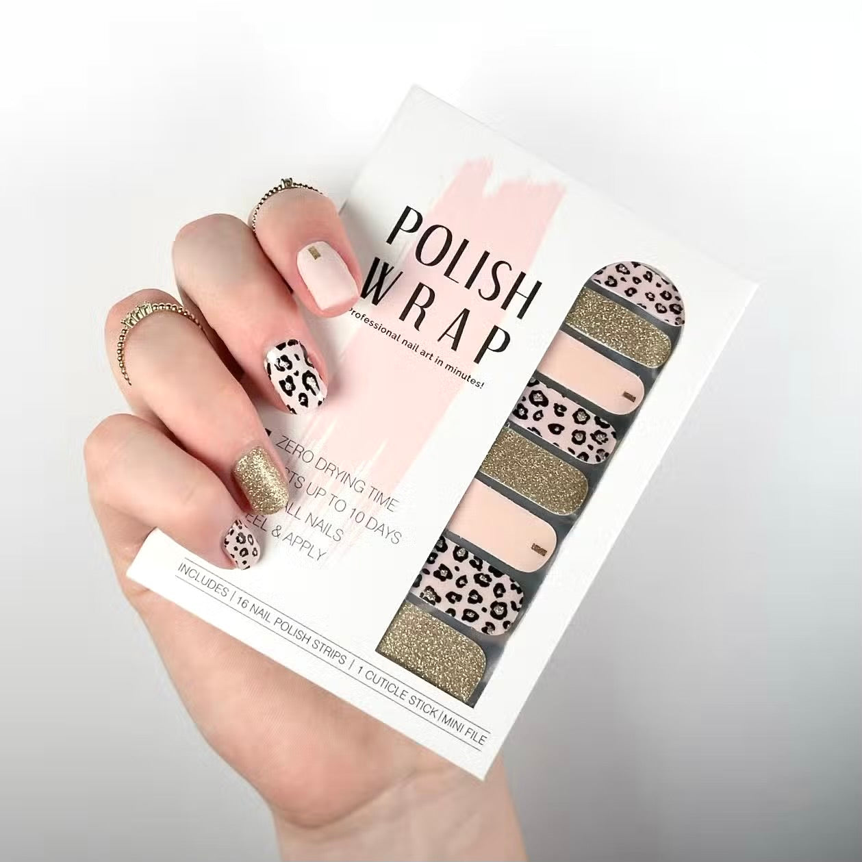 Polish Wrap Nail Wrap - Lively Leopard