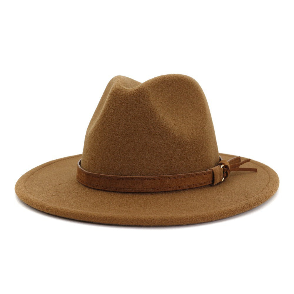 Panama Fedora Fall Hat in Camel