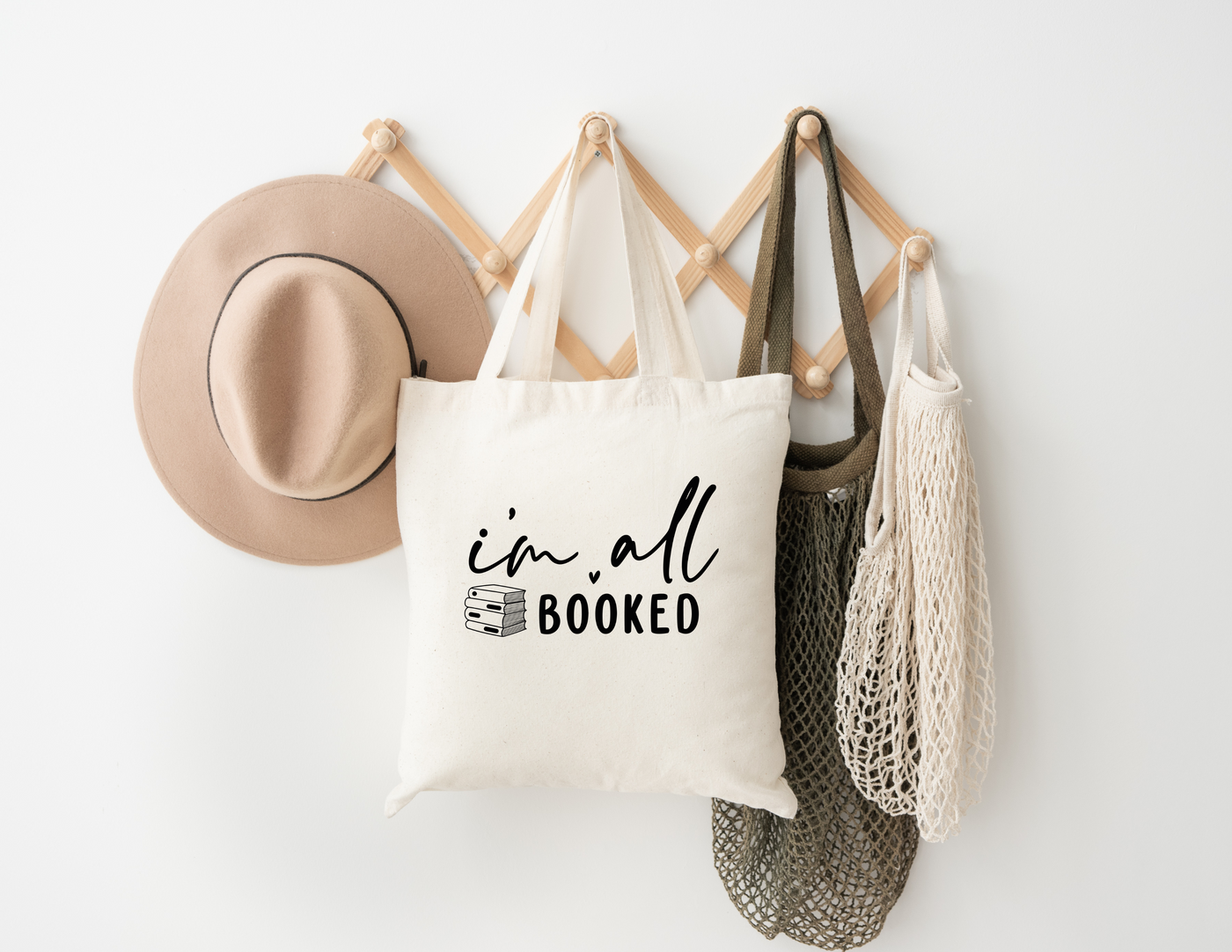 I'm All Booked Canvas Tote