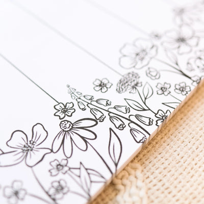 Pressed Florals Weekly Planner Notepad