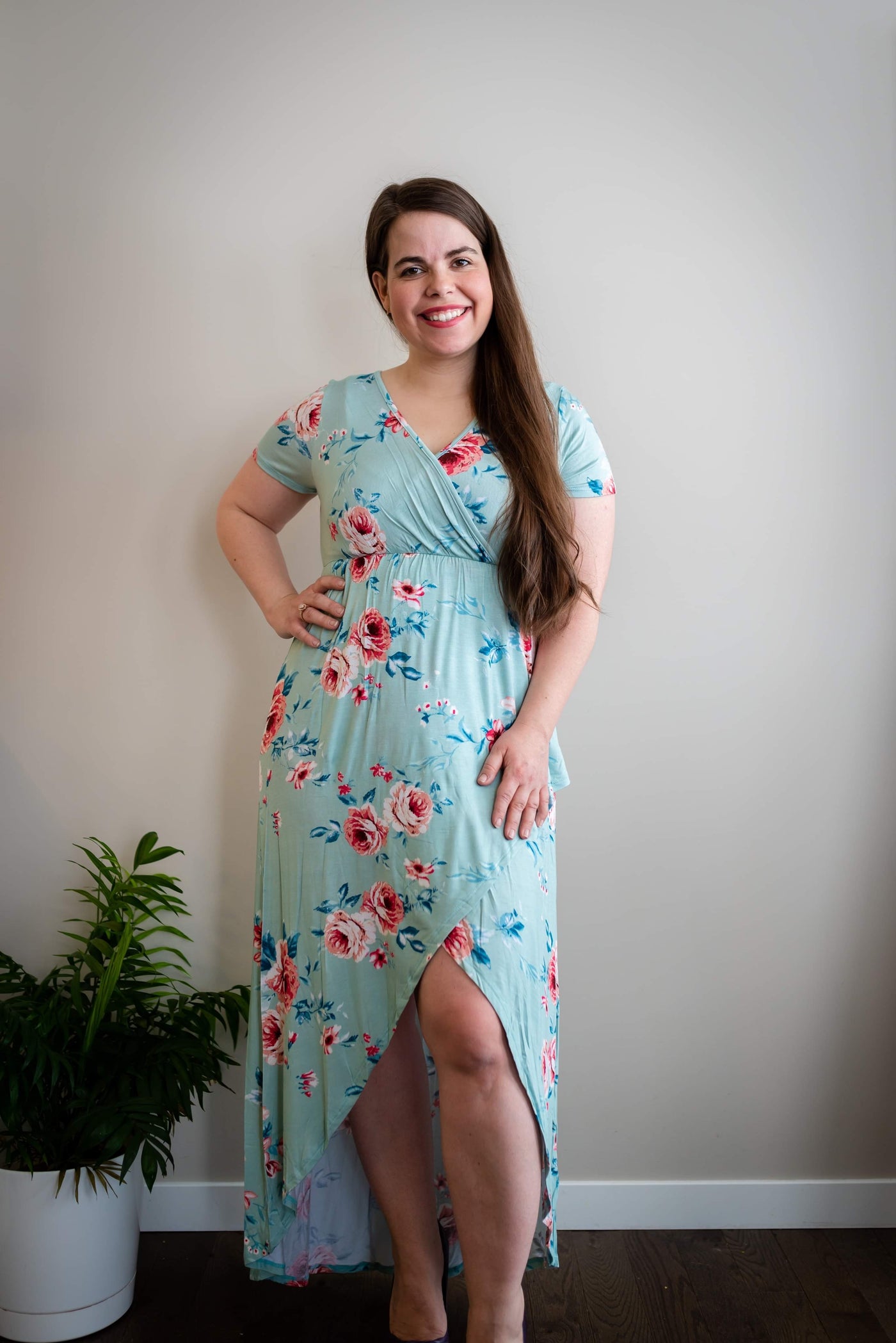 Kenzie Floral Hi-Low Maxi Dress