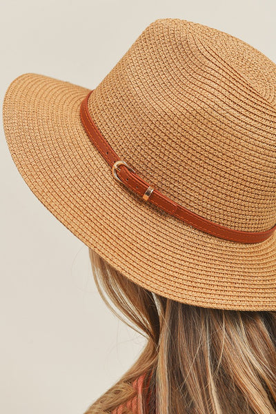 Carly Summer Hat in Dark Tan