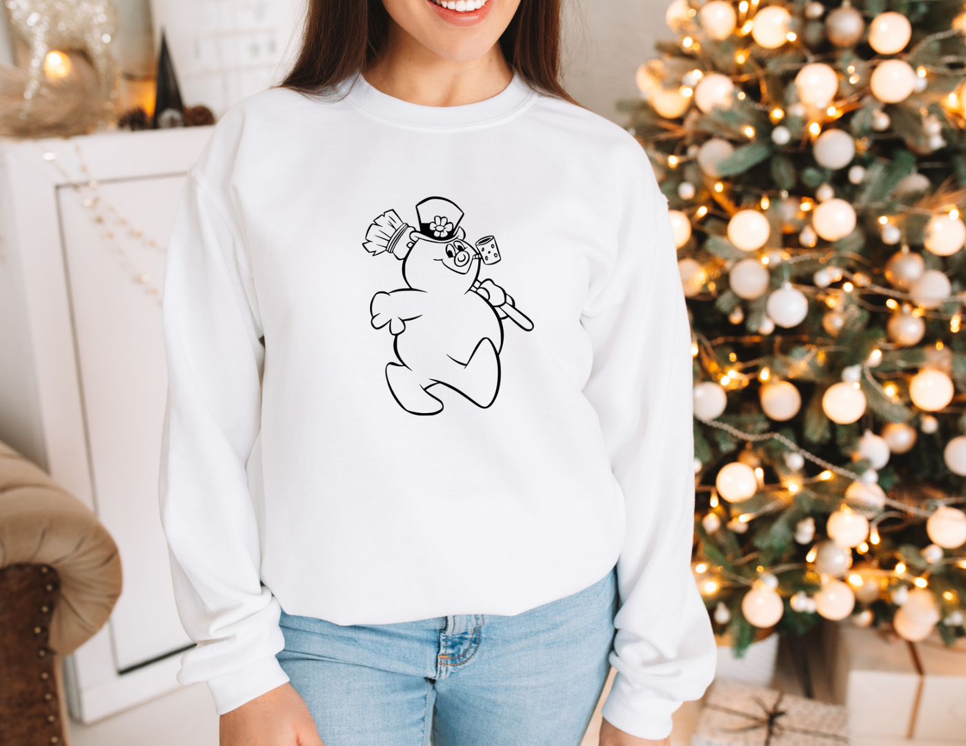Frosty Crewneck in White